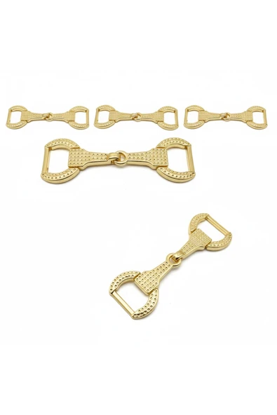 Metal At Model Bağlantı Aksesuar Ayakkabı Çanta Kemer ve Dekoratif Tasarım 7.5x2 cm ( 1 ÇİFT ) - Resim 7