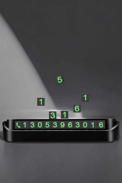 Araç İçi Numaratör Numaralık Torpido Üstü Açılır Kapanır Telefon Numarası Bırakma - Resim 3