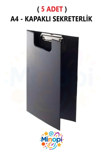 ( 5 Adet ) A4 Kapaklı Sekreterlik Klipsli Metal Mekanizmalı ürün görseli 1