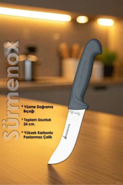 Sürmene Gri Serisi Mutfak Bıçak Seti Yüzme Sıyırma Kasap Et Ekmek Sebze Bıçağı 3 Lü Set HDS-104 - Resim 5