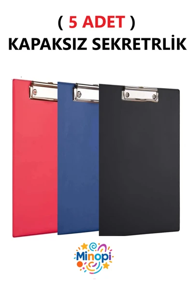( 5 Adet ) A4 Kapaksız Sekreterlik Klipsli Metal Mekanizmalı ürün görseli 1