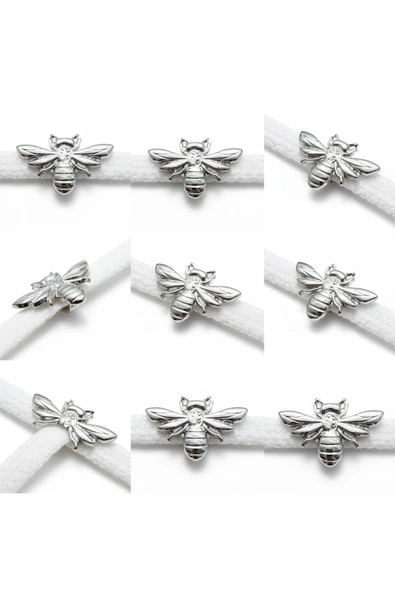 Metal Arı Ayakkabı Bağcık Charmı - 2.5 cm ( 1 ADET ) - Resim 5