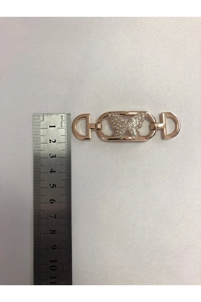 Kelebek Detaylı Kristal Taşlı Metal Aksesuar  Ayakkabı Çanta ve Hobi Projeleri İçin - Resim 6