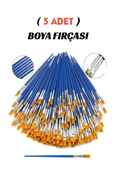 5 Adet Fırça , Sulu Boya, Akrilik Boya, Guaj Boya, Yağlı Boya, Resim Fırçası ürün görseli