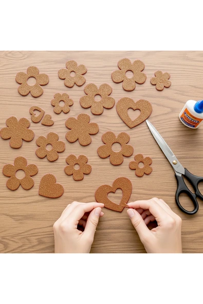 Kahverengi Renkli Simli Eva Süngeri 50X70 cm 10'lu Paket 1.5 mm - Resim 2