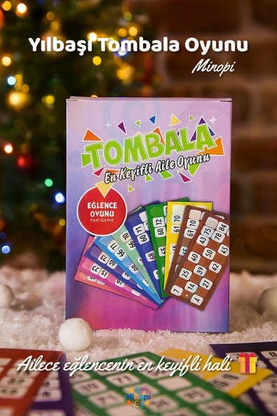Kutulu Yılbaşı Tombala Oyunu Renkli Kartlar Yılbaşı Gecesi Eğlenceli Oyun ürün görseli