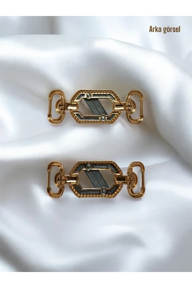 Beşgen Taşlı Metal Toka Ayakkabı Çanta Kemer Hobi Ürünleri Için Aksesuar - Resim 3