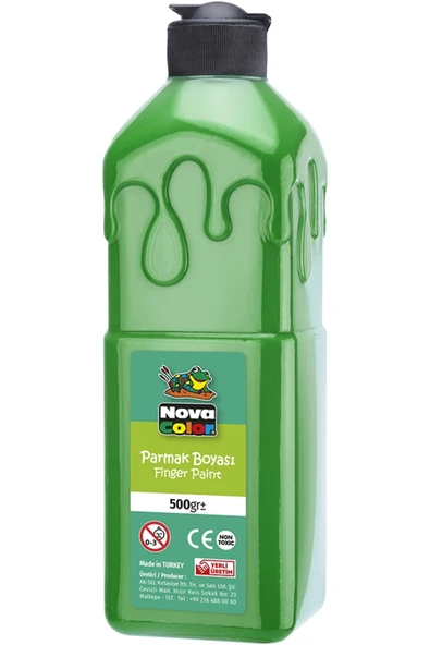 Yeşil Parmak Boyası Nova Color 500 ml - Kolay Silinebilir ürün görseli