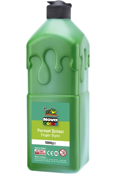 Yeşil Parmak Boyası Nova Color 1000 ml - Kolay Silinebilir ürün görseli