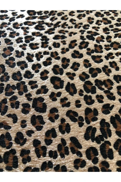 Yapışkanlı Tüylü Leopar Kumaş Ayakkabı Çanta Araç İçi Döşeme ve Hobi Ürünleri ( 21 x 30 cm ) - Resim 6