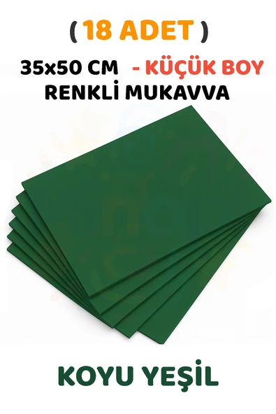 Yeşil Renkli Mukavva 18 Adet 35x50 cm Sert Karton Mukavva ürün görseli
