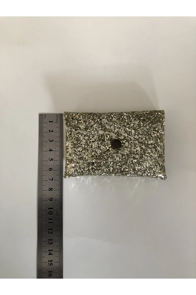 Parıltılı Mini Kartlık Cüzdan  Para Kesesi Kart Tutucu Çıtçıtlı Model 10x7 cm - Resim 7