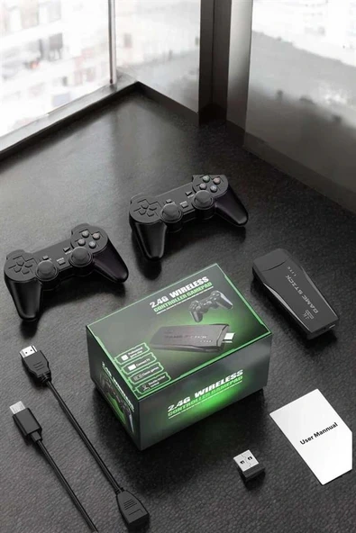 Atari Oyun Konsolu 2000 Oyunlu Game Stick 2.4G Wireless - Resim 5