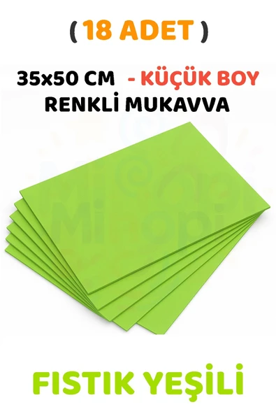 Yeşil Renkli Mukavva 18 Adet 35x50 cm Sert Karton Mukavva ürün görseli