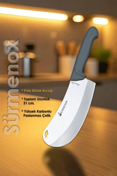 Sürmene Gri Serisi Mutfak Bıçak Seti Pide Börek Pizza Salata Bıçağı Günlük Kullanım HDS-110 - Resim 2