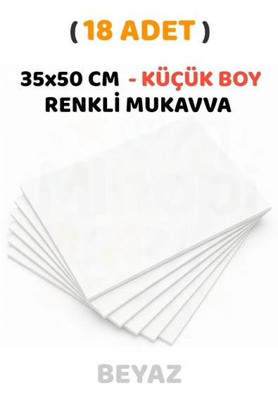 Beyaz Renkli Mukavva 18 Adet 35x50 cm Sert Karton Mukavva ürün görseli