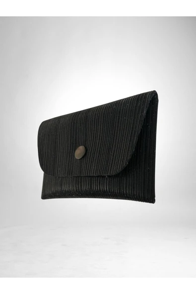 Simli Mini Kartlık Cüzdan  Para Kesesi Kart Tutucu Çıtçıtlı Model 10x7 cm - Resim 3