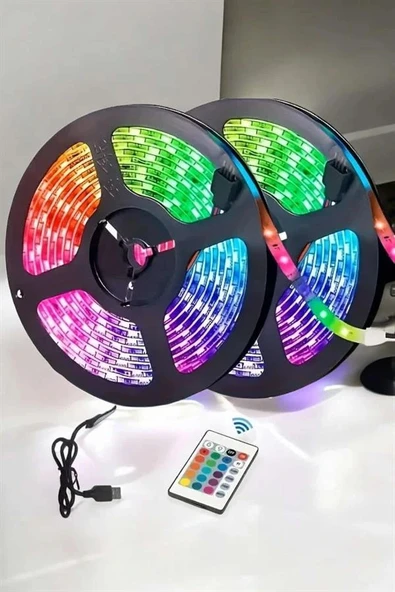 Led Işık 5 Metre Şerit Led RGB Işıklı - Resim 4
