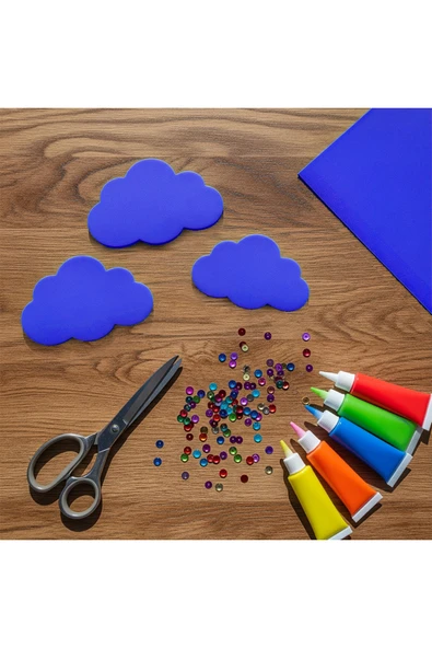 Mavi Renkli Eva Süngeri 50x70 cm 10'lu Paket 1.5 mm - Resim 2