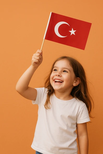 ( 80 Adet ) Vatan Küçük Boy Çıtalı Kağıt Türk Bayrağı Ay Yıldız Bayrak 12 x 20 cm - Resim 4