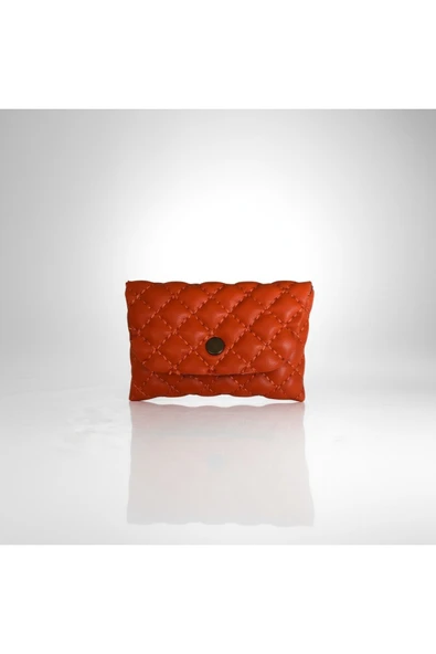 Kapitone Mini Kartlık Cüzdan  Para Kesesi Kart Tutucu Çıtçıtlı Model 10x7 cm - Resim 2