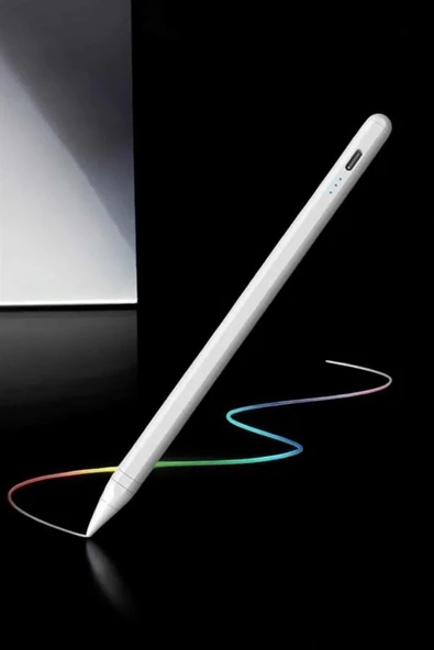 Dokunmatik Kalem Beyaz Şarjlı Yedek Uçlu Android ve İOS Uyumlu ürün görseli 1