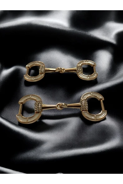 Kaplama Parlak Taş Detaylı Metal Toka Bağlantı Parçası Ayakkabı Kemer Bilezik İçin Şık Aksesuar - Resim 4