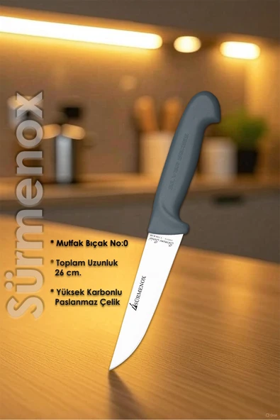 Sürmene Gri Serisi Mutfak Bıçak Seti Yüzme Sıyırma Kasap Et Ekmek Sebze Bıçağı 6 Lı Set HDS-107 - Resim 2