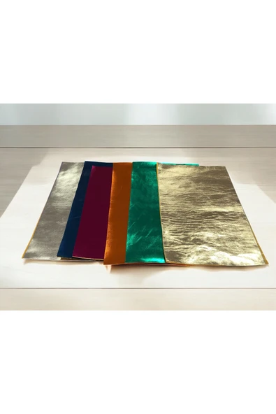 Kendinden Yapışkanlı Parlak Metalik Suni Deri Dekoratif Kaplamalar ( En 21 cm x Boy 30 cm ) - Resim 7