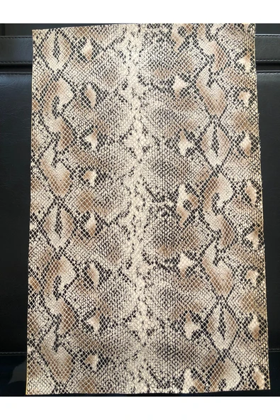 Kendinden Yapışkanlı Yılan Baskı Suni Deri- Ayakkabı Çanta Araç İçi Döşeme Hobi Ürünleri 21 x 30 cm - Resim 7