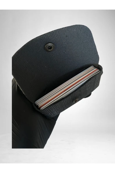 Simli Mini Kartlık Cüzdan  Para Kesesi Kart Tutucu Çıtçıtlı Model 10x7 cm - Resim 5