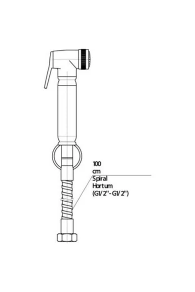 Eng Spiralli Mafsallı Krom Taharetmatik - Resim 2
