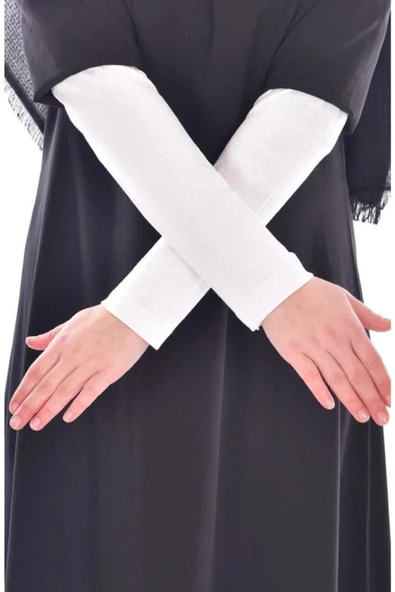 FLORA TEKSTİL Pratik Tesettür Kolluk Penye Namaz Kolluğu Düz KOL24210 ürün görseli