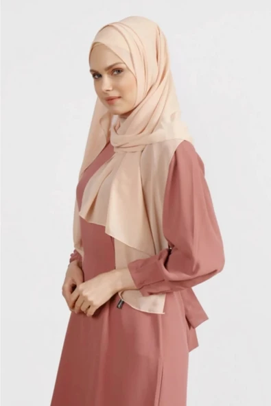 İSTANBULSTYLEMODA Krep Şifon Şal Açık Yavruağzı 210x 75 Flr241433 ürün görseli