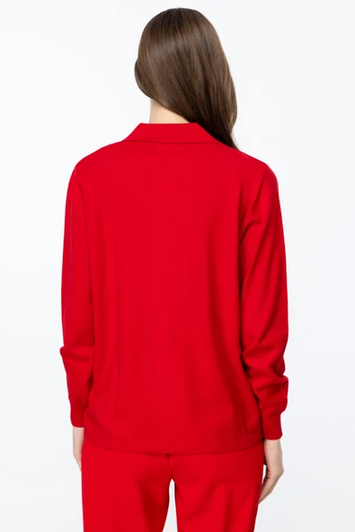 45342 ONTEKS POLO YAKA ÖNÜ DÜĞMELİ HIRKA - Resim 6