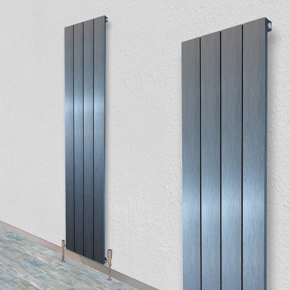 Lojimax Alüminyum Dekoratif Radyatör Kalsedon 1000x375mm 4 Dilim İnoks  Fırçalı Eloksal |721 W Yüksek Isıl Güç | 5 Yıl Üretici Garantisi ürün görseli