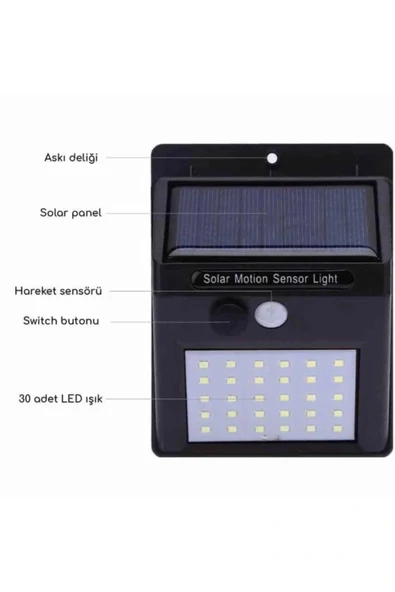 Dekoratif Lamba Güneş Enerjili Aydınlatma Dış Mekan Lambası - Resim 5