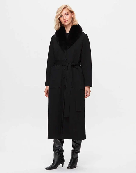 T25K-8000 MISSDALIDA İKİ CEPLİ BELİ KUŞAKLI MANTO ürün görseli