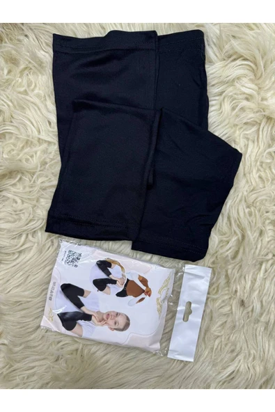 FLORA TEKSTİL Tesettür Kolluk Penye Namaz Kolluğu - SİYAH - - Resim 2