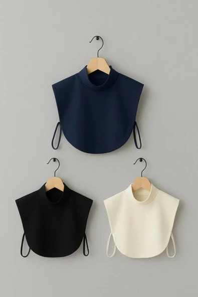 İSTANBULSTYLEMODA Tesettür Siyah -LACİVERT -KIRIK BEYAZ 3'LÜ Boyunluk -ŞAL ürün görseli