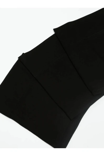 İSTANBULSTYLEMODA Üçlü Pratik Boru Bone - Siyah -BON23502 - Resim 2