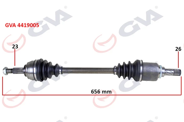 GVA 4419005 KOMPLE AKS SOL DACIA SANDERO STEPWAY II 12- 1.5DCI 656mm 391016613R-391017832R ürün görseli 1