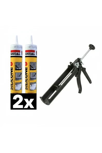 Soudal 2X Soğuk Silikon 280 GR BEYAZ + SİLİKON TABANCASI ürün görseli