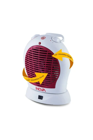 İnova GUST 3 Kademeli Dönerli Turbo Fanlı Isıtıcı 2000 W - Resim 4