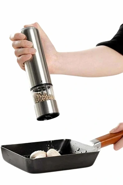 Tuz Baharat Öğütücü Otomatik Baharat Değirmeni Uzun Ömürlü Pratik - Resim 5