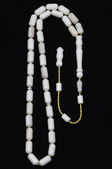 Deve Kuşu Kemiği Tesbih 6 x 11 mm Kapsül Kesim - Resim 2