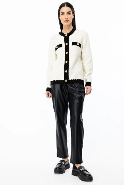 43956 ONTEKS YAKASI KOLLARI İNCİLİ ÇITÇIT DÜĞ. HIRKA - Resim 2