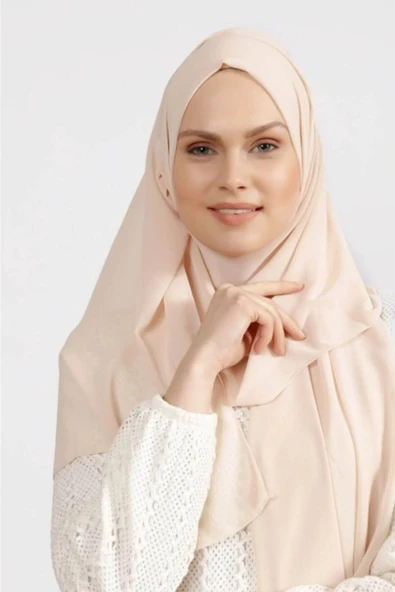 İSTANBULSTYLEMODA Krep Şifon Şal Somon 210x 75 Flr241433 ürün görseli