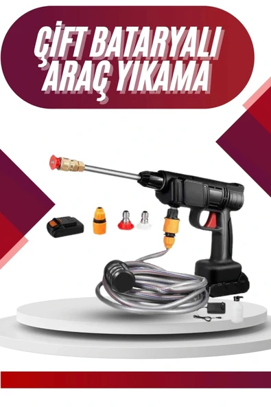 Oto Araba Yıkama Şarjlı Ve Yüksek Basınçlı Oto Yıkama Ve Sulama Tabancası ürün görseli