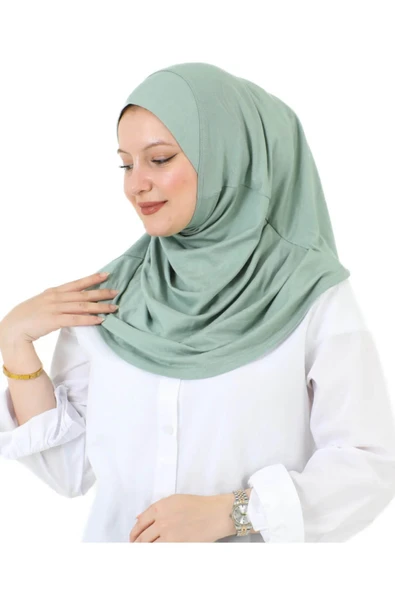 FLORA TEKSTİL Hazır Türban Pratik Eşarp Tesettür Hijab Hazır Giyim Türban Yumuşak Başörtü Şal THB7225 - Resim 2